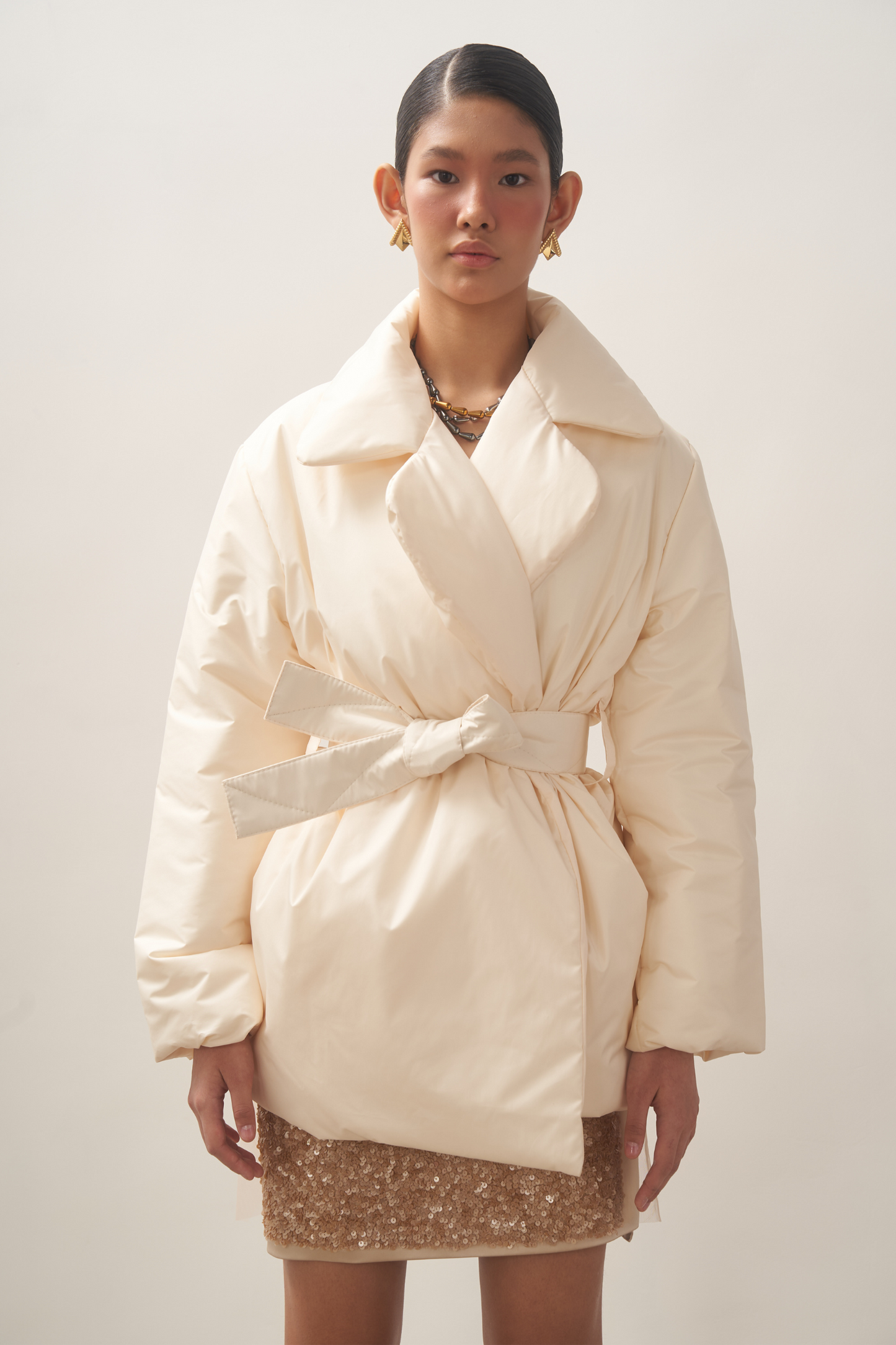 ELLE coat short in ivory