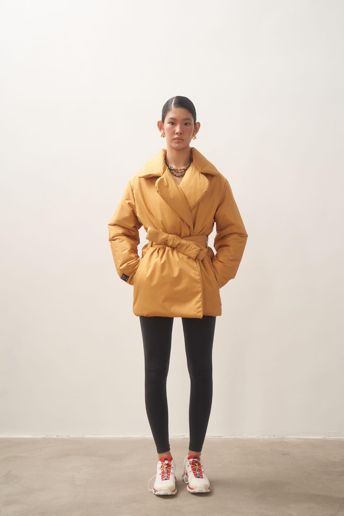 ELLE coat short in mustard