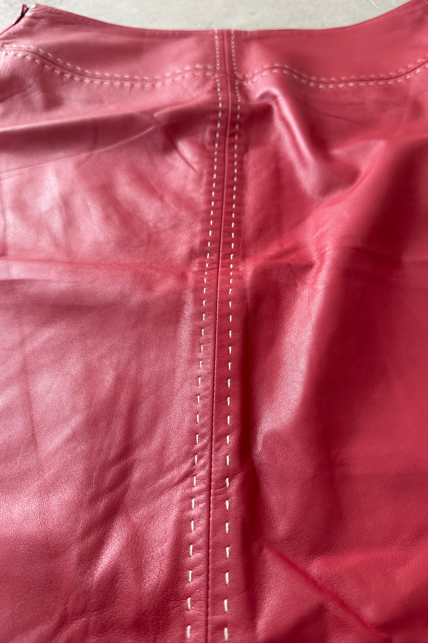 Thierry Mugler vintage leather skirt UNWORN WITH LABELS (T40, M-L)