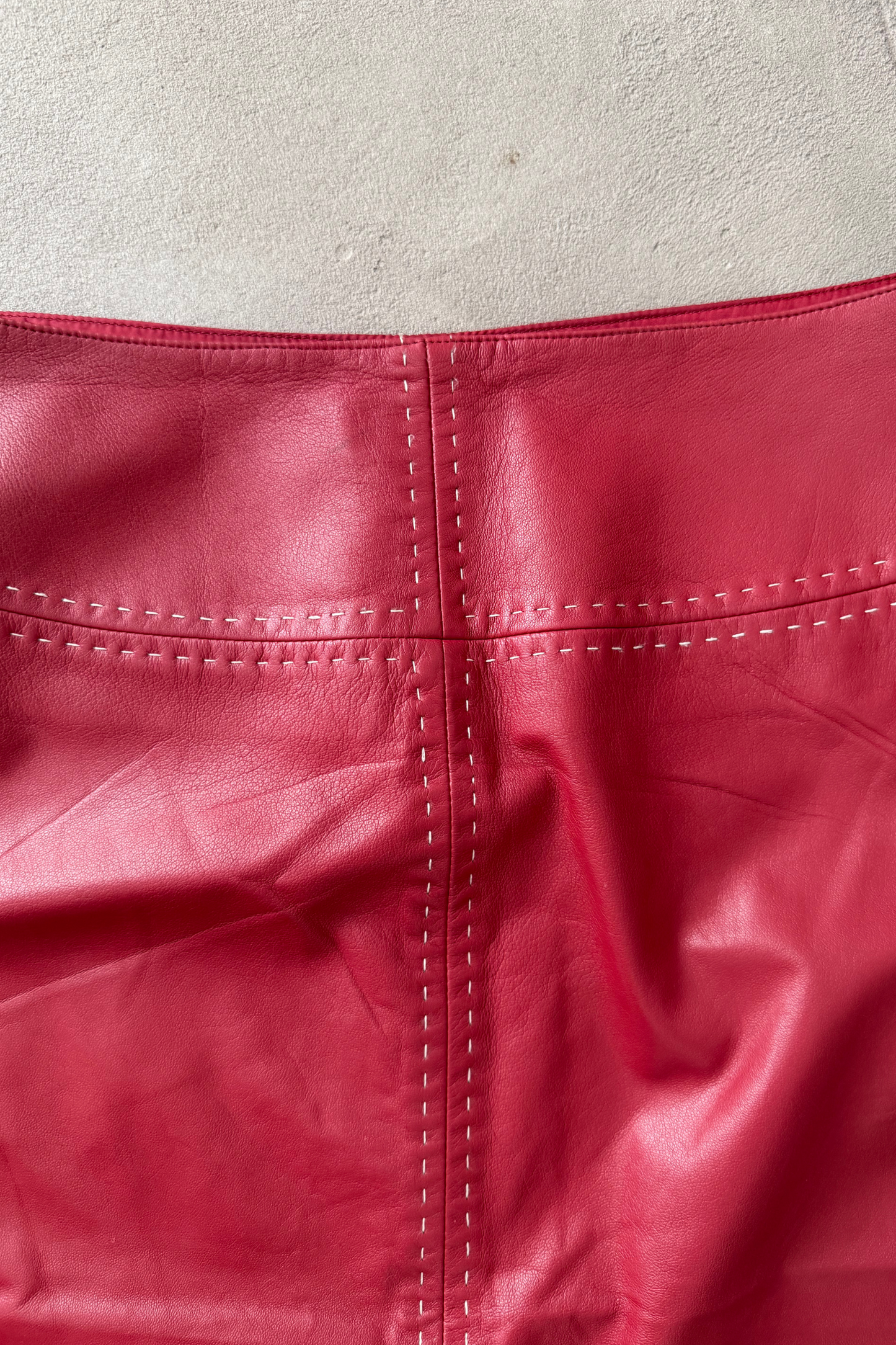 Thierry Mugler vintage leather skirt UNWORN WITH LABELS (T40, M-L)