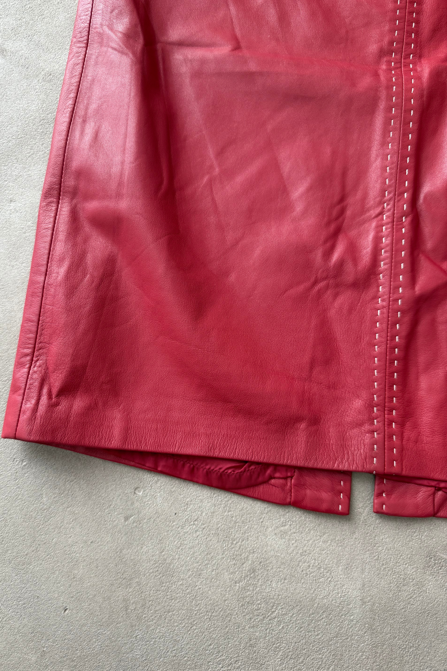 Thierry Mugler vintage leather skirt UNWORN WITH LABELS (T40, M-L)