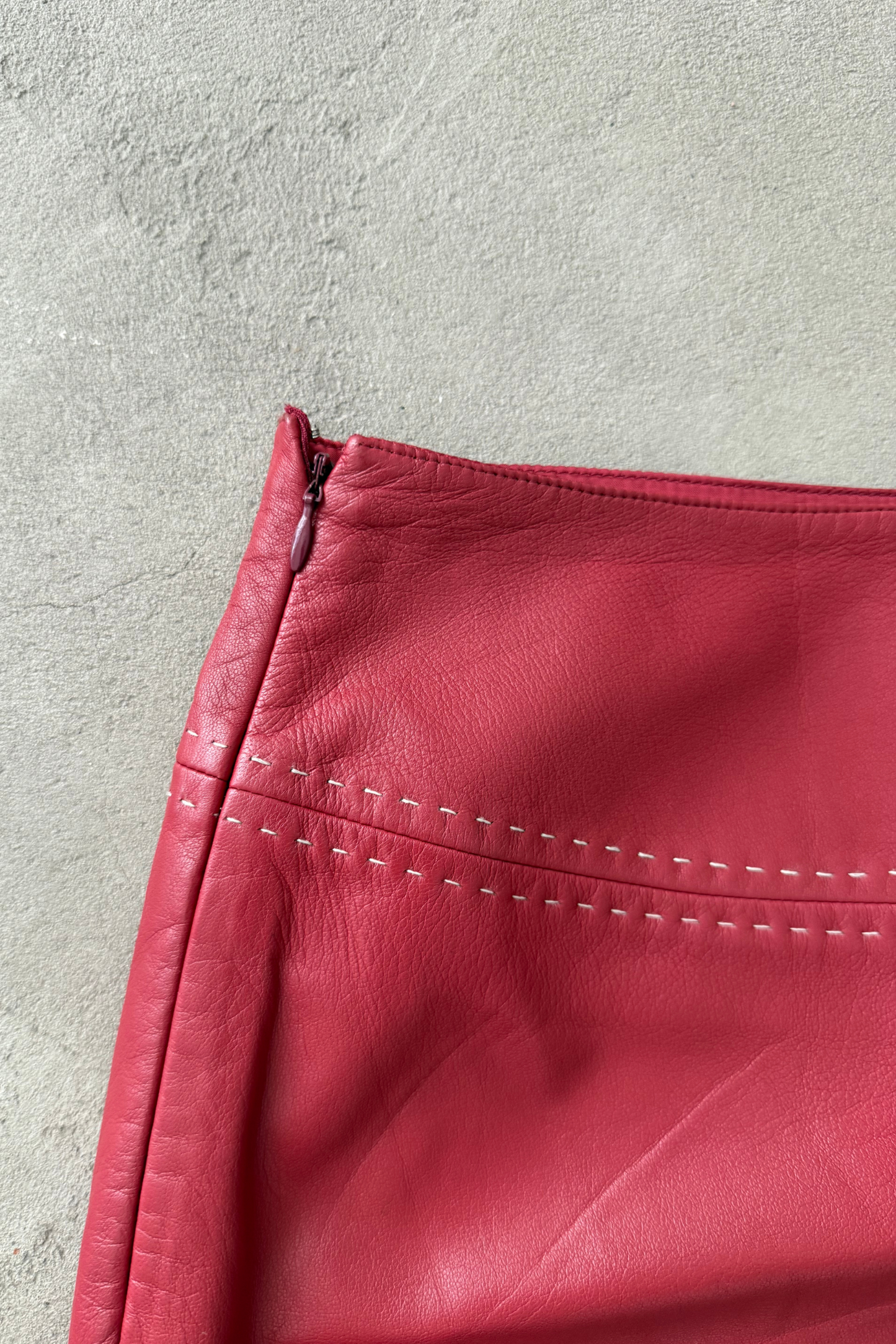Thierry Mugler vintage leather skirt UNWORN WITH LABELS (T40, M-L)