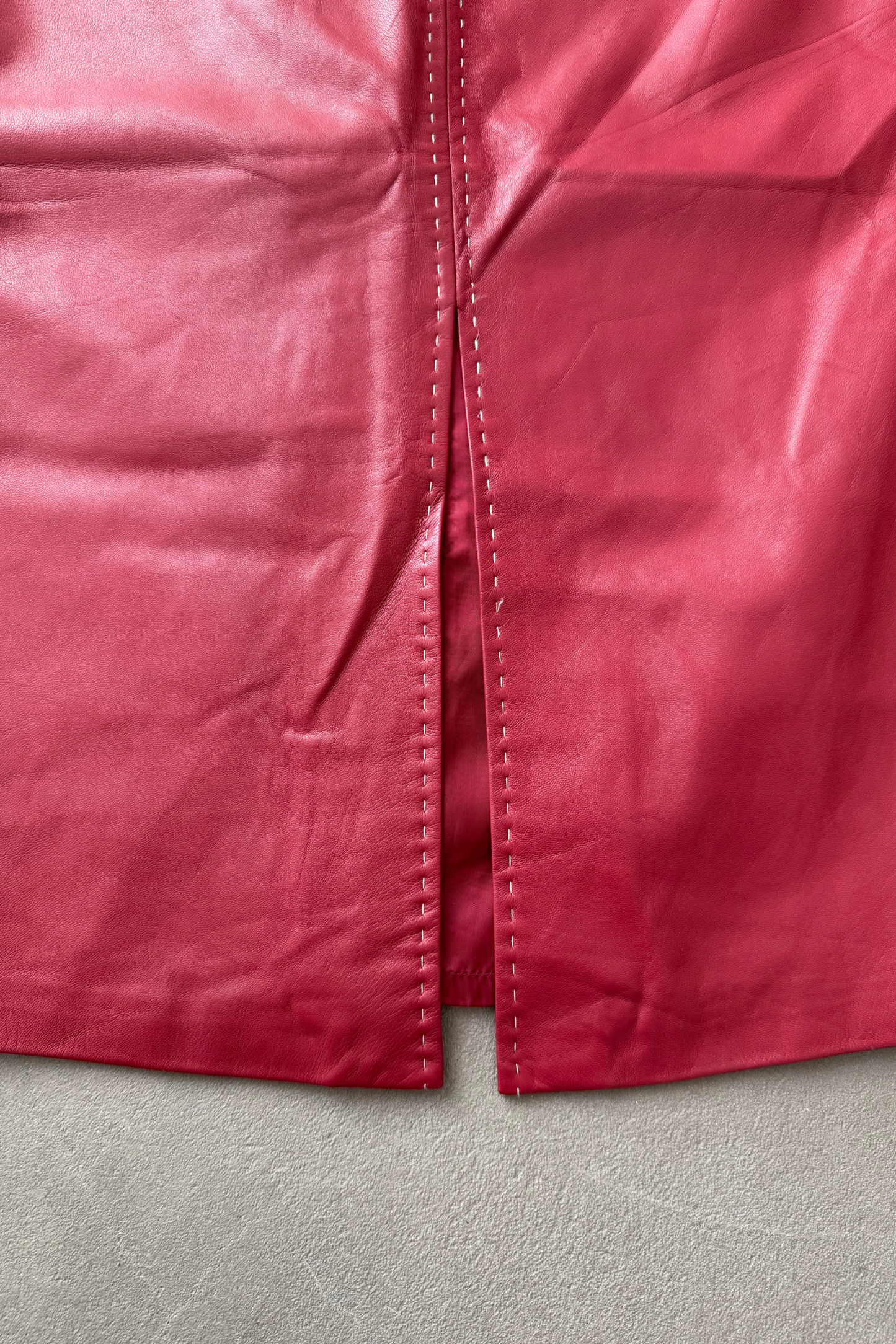 Thierry Mugler vintage leather skirt UNWORN WITH LABELS (T40, M-L)