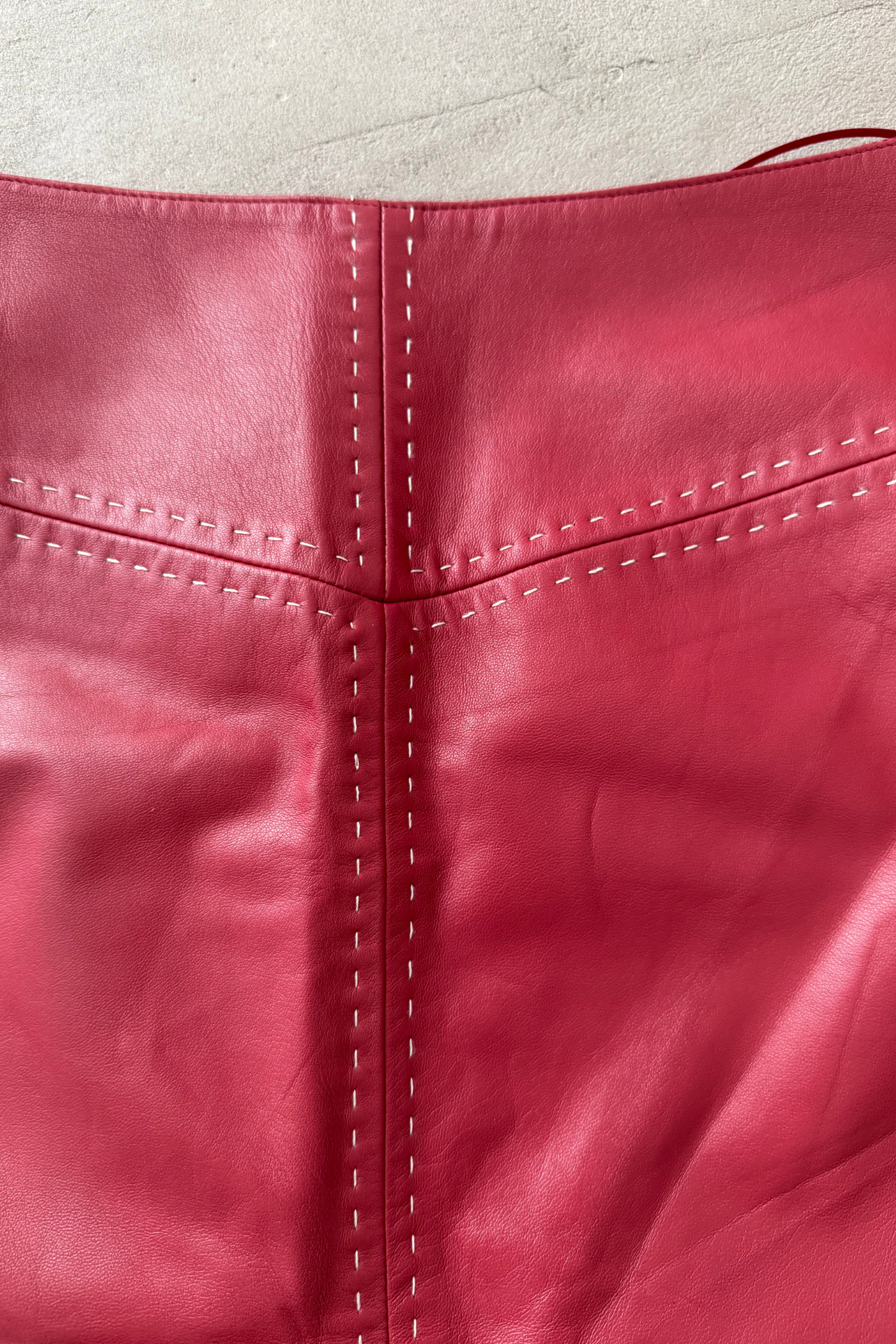 Thierry Mugler vintage leather skirt UNWORN WITH LABELS (T40, M-L)
