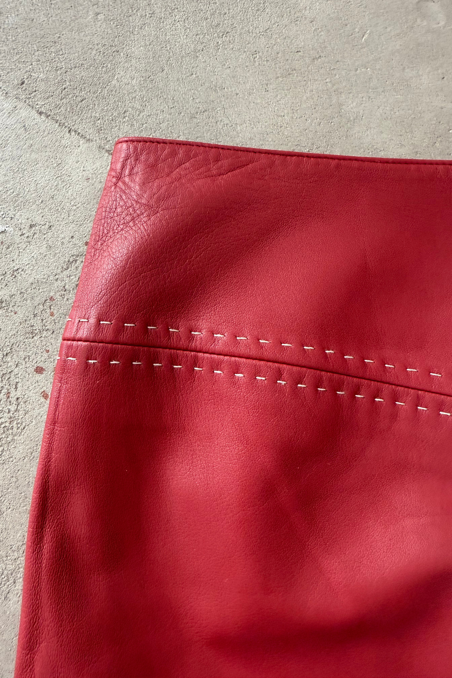 Thierry Mugler vintage leather skirt UNWORN WITH LABELS (T40, M-L)