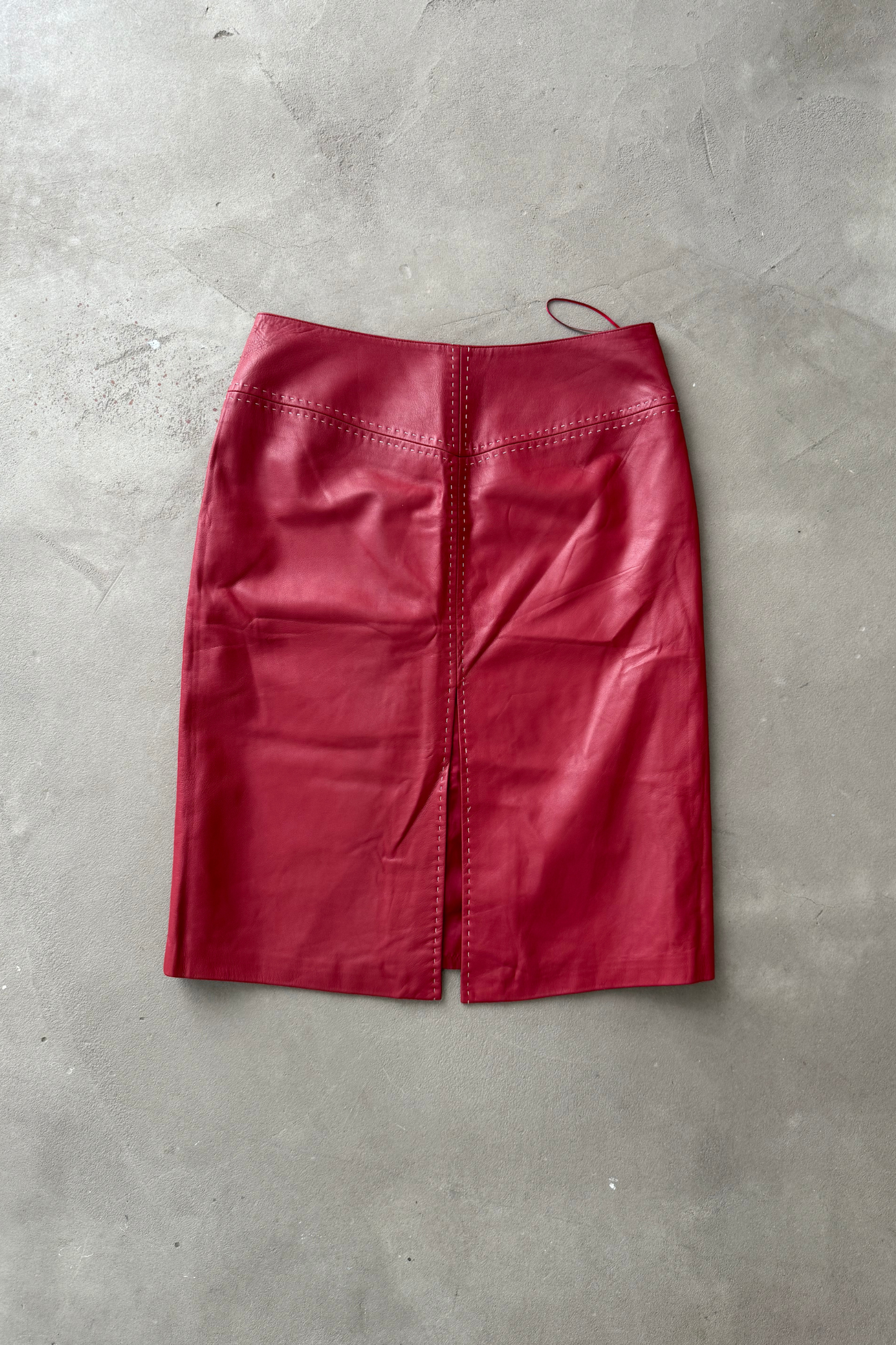 Thierry Mugler vintage leather skirt UNWORN WITH LABELS (T40, M-L)