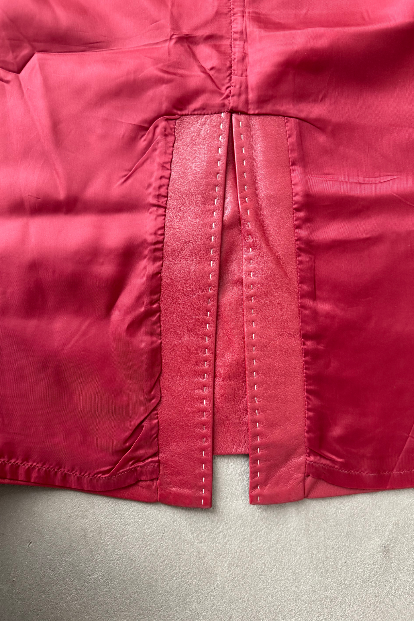 Thierry Mugler vintage leather skirt UNWORN WITH LABELS (T40, M-L)