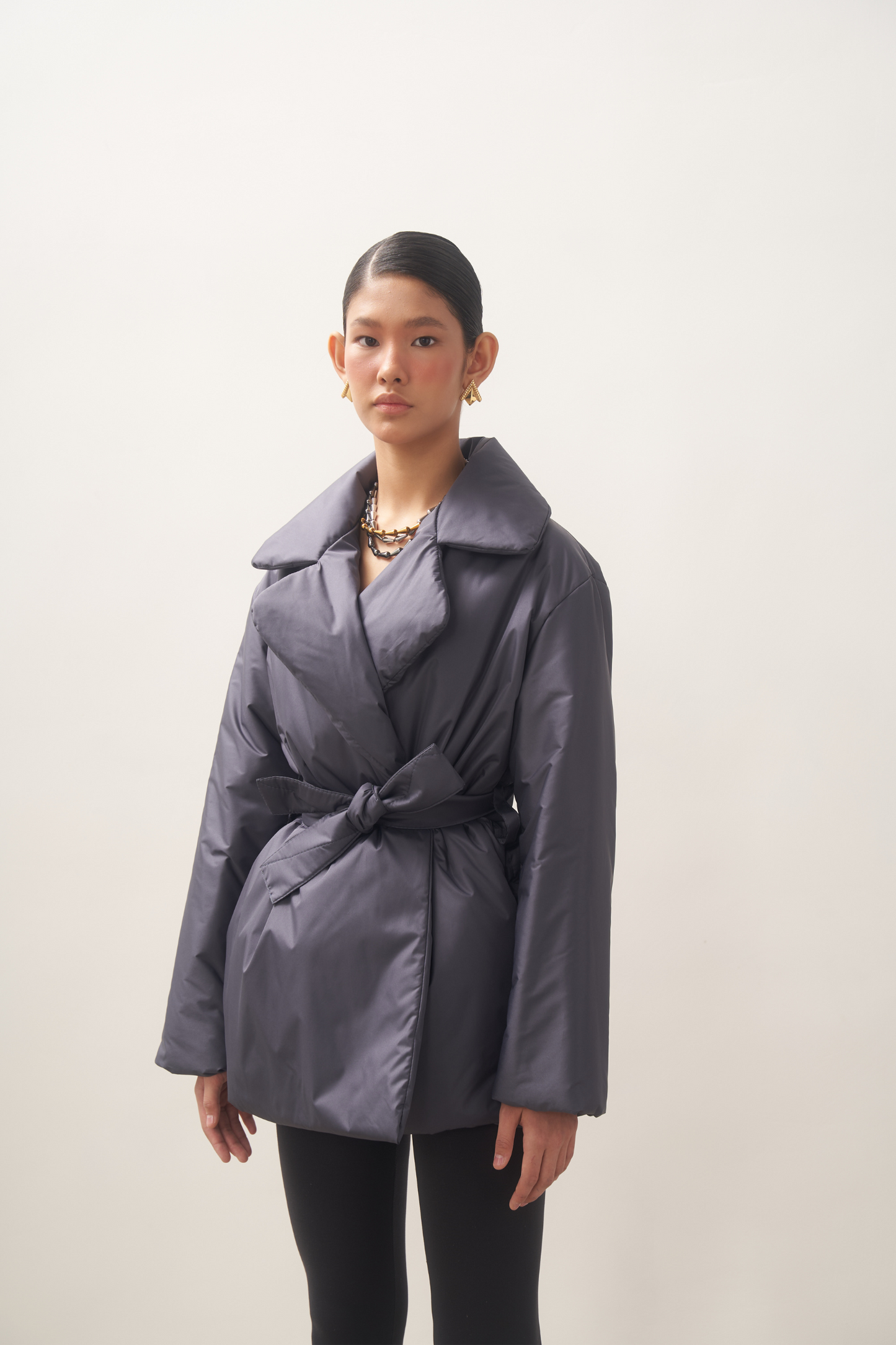 ELLE coat short in fume