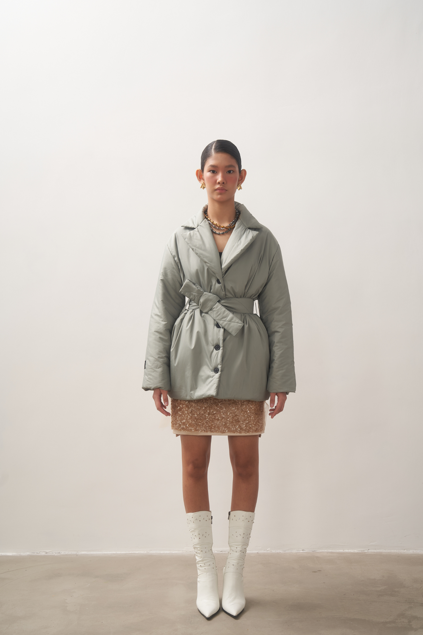GAU coat short in sage