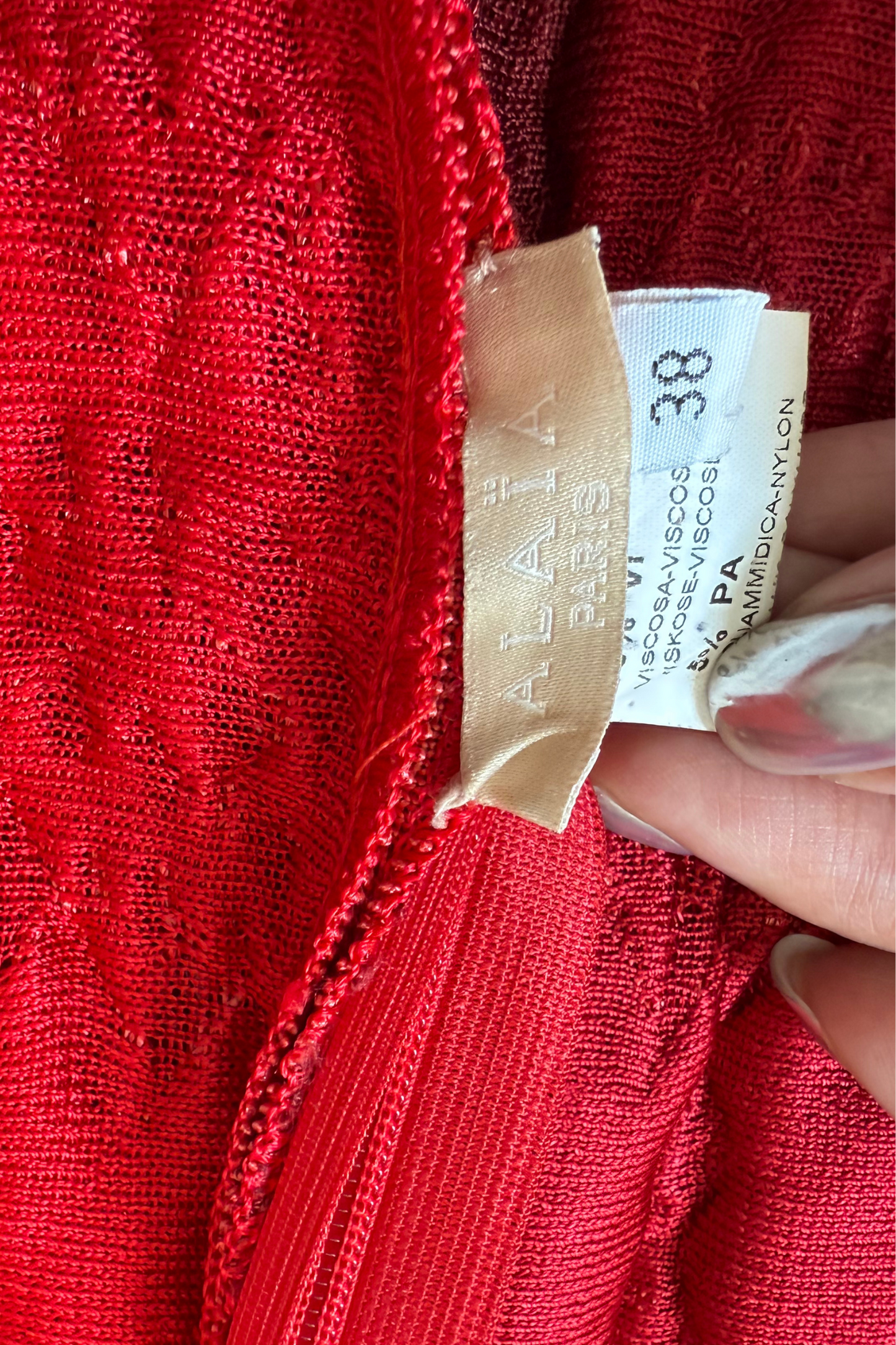 Alaïa vintage dress in red (FR 38, S)