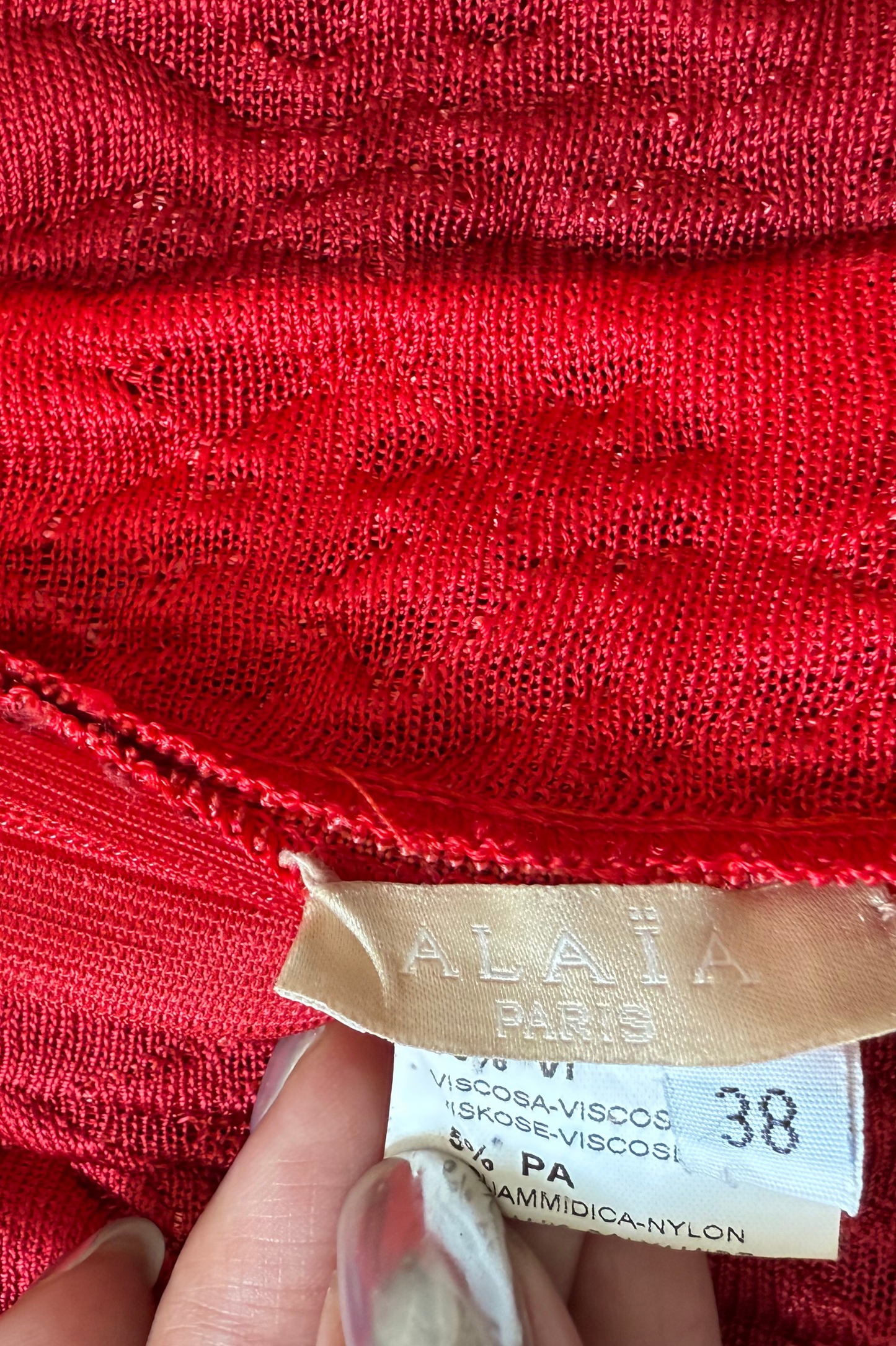 Alaïa vintage dress in red (FR 38, S)