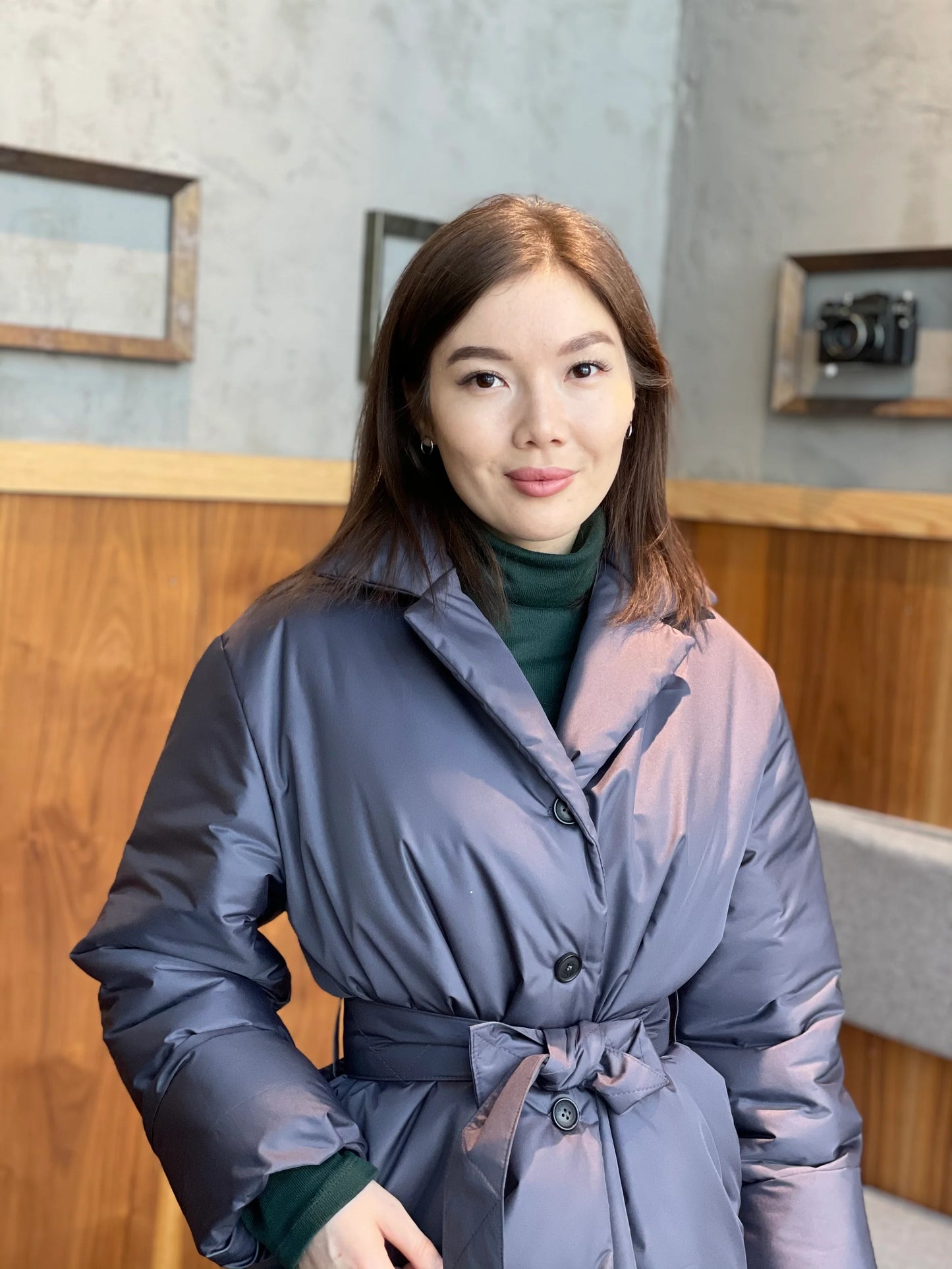 GAU coat short in fume