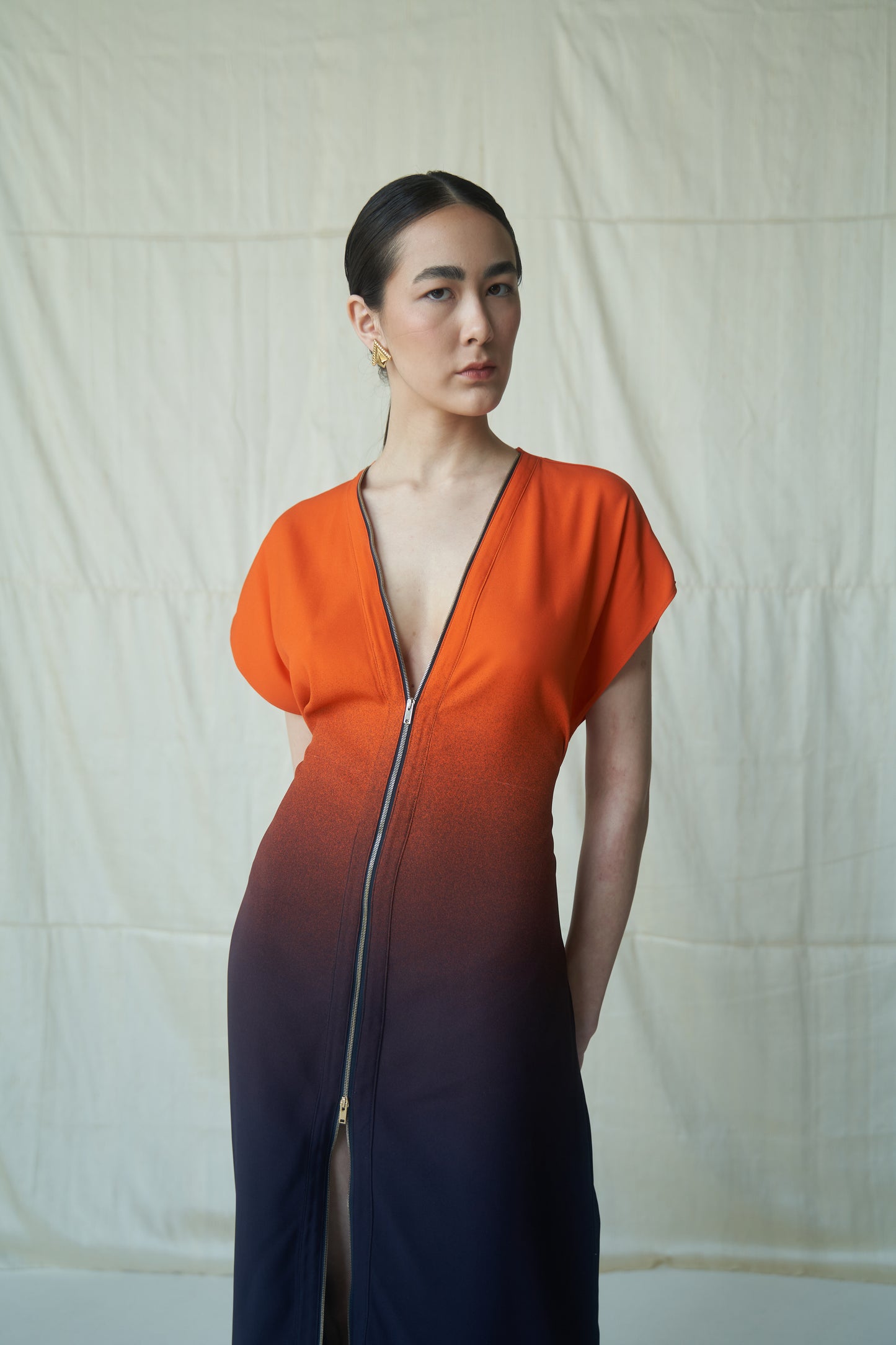 Gradient Zip Dress