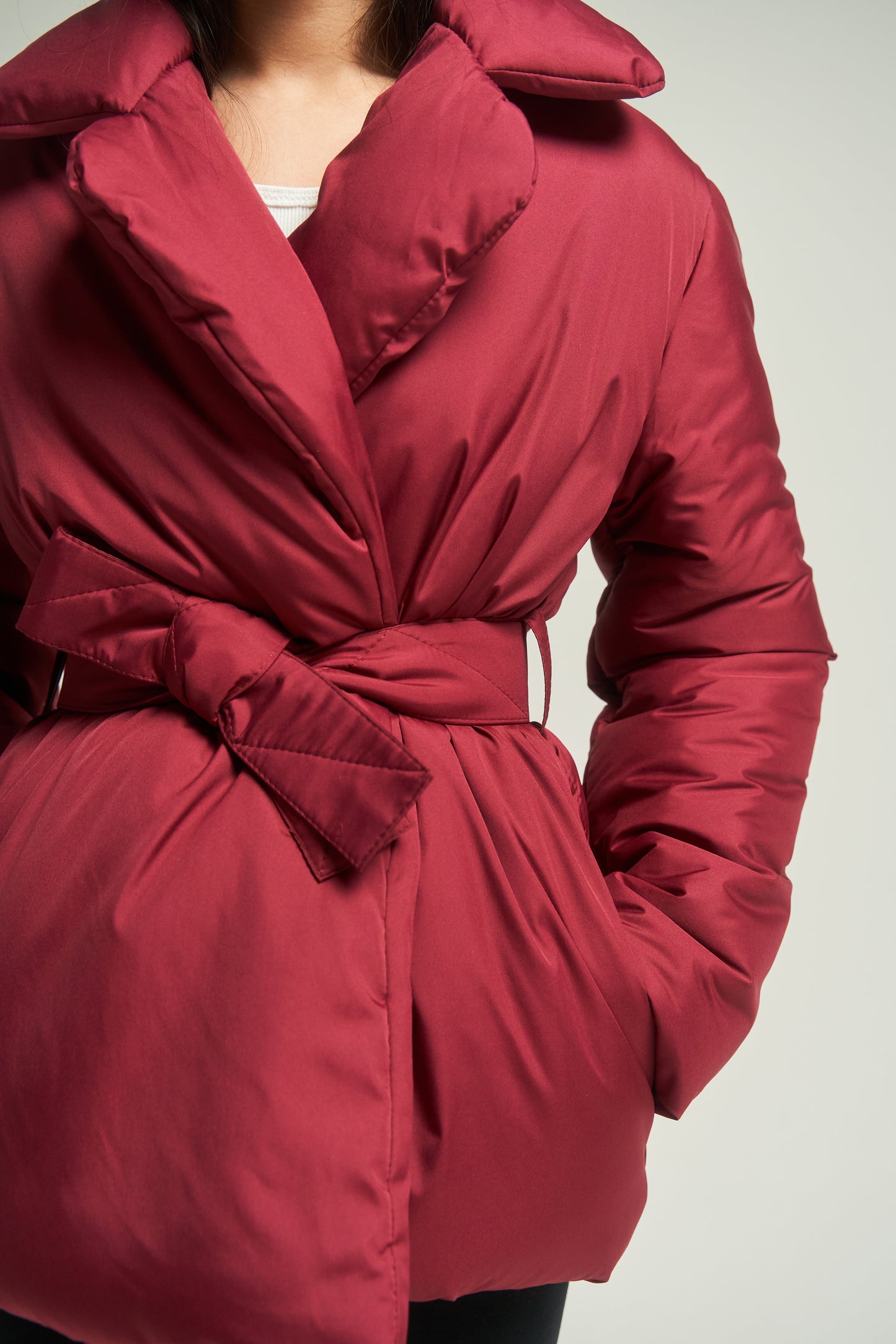 ELLE coat short in bordo