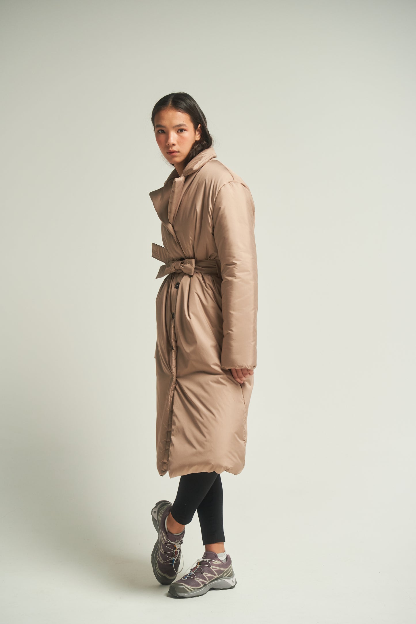 GAU coat long in taupe