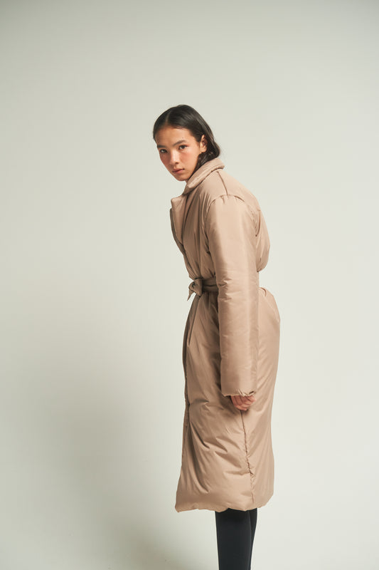 GAU coat long in taupe