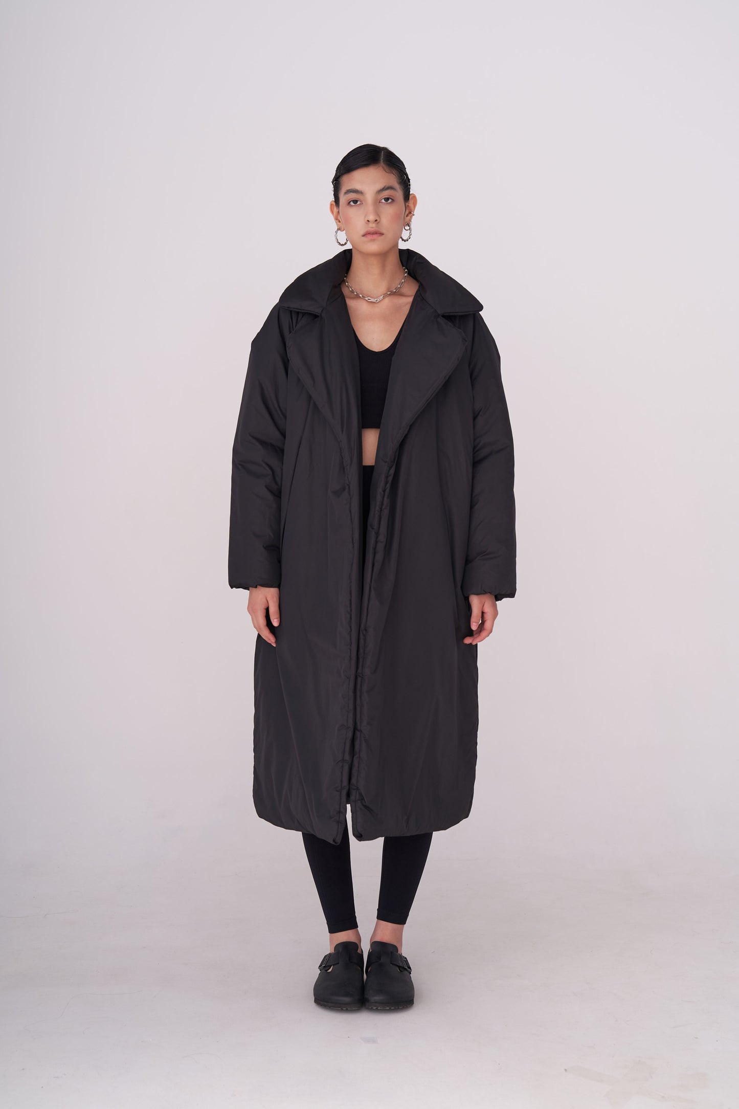 ELLE coat long in black