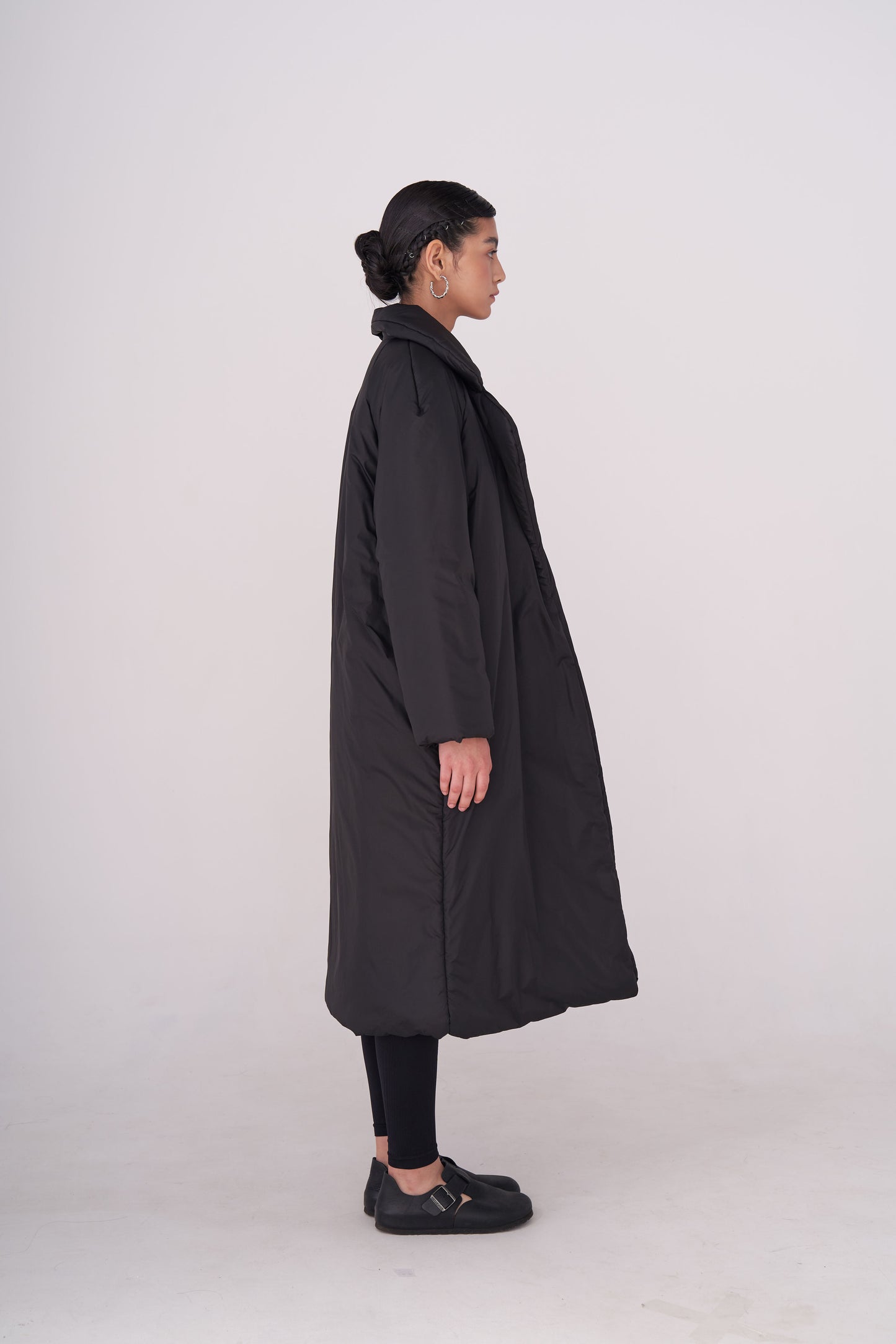 ELLE coat long in black