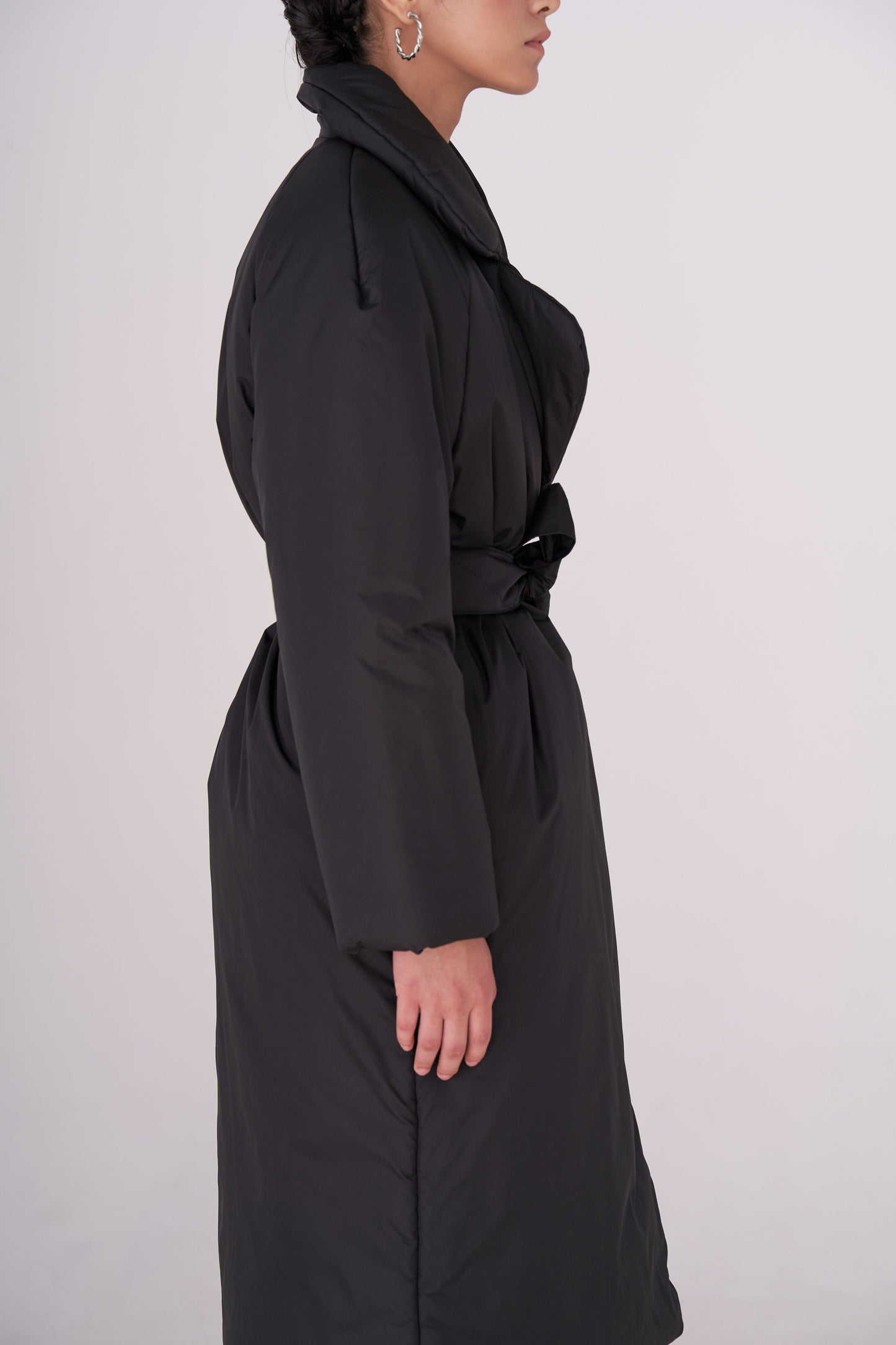 ELLE coat long in black
