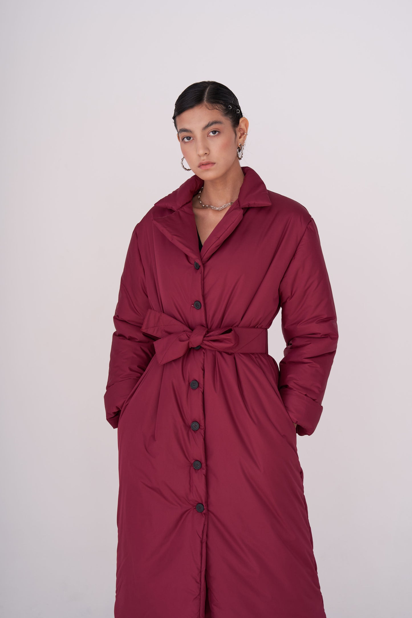 GAU coat long in bordo