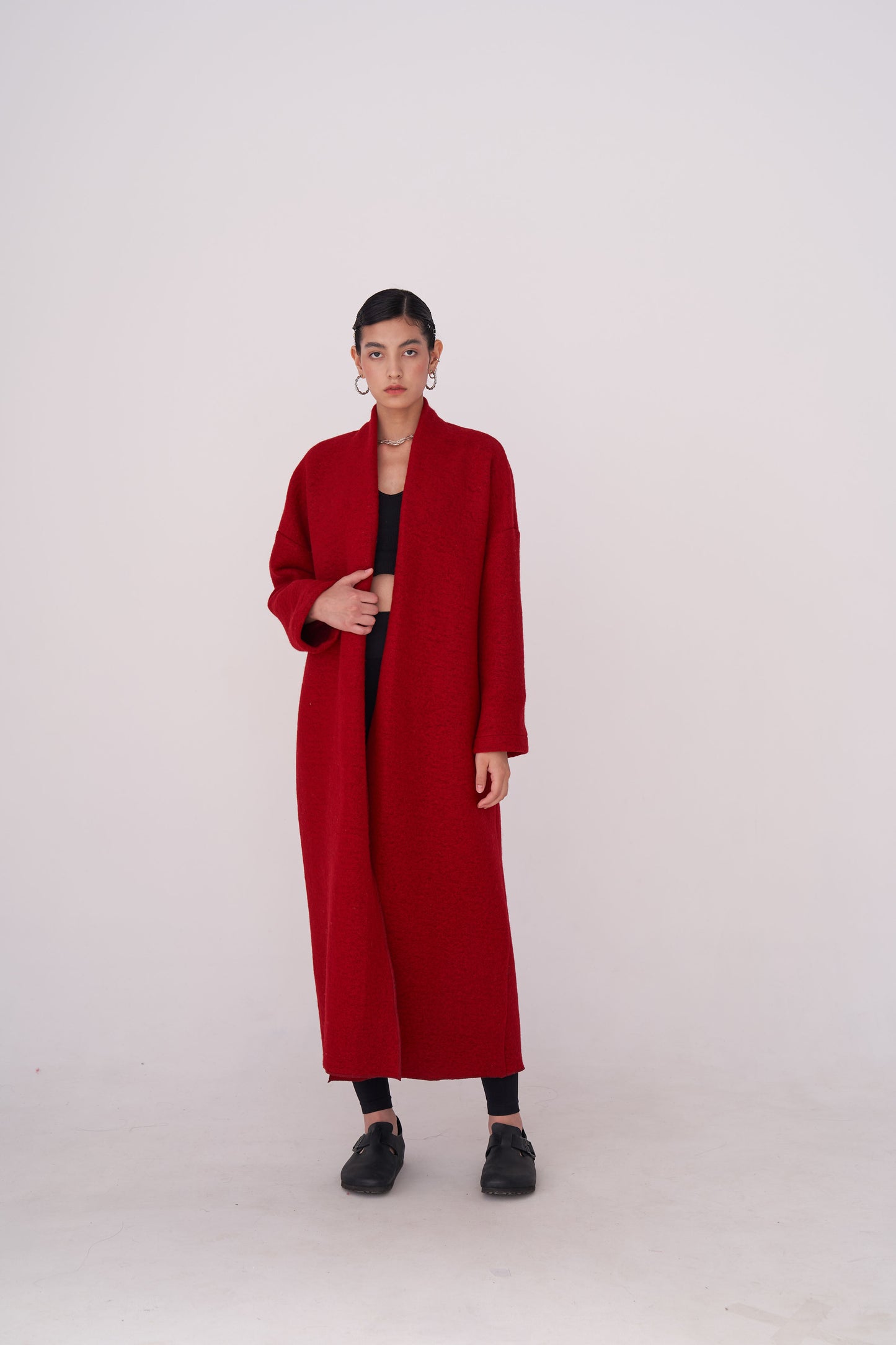 MUNI cardigan in red