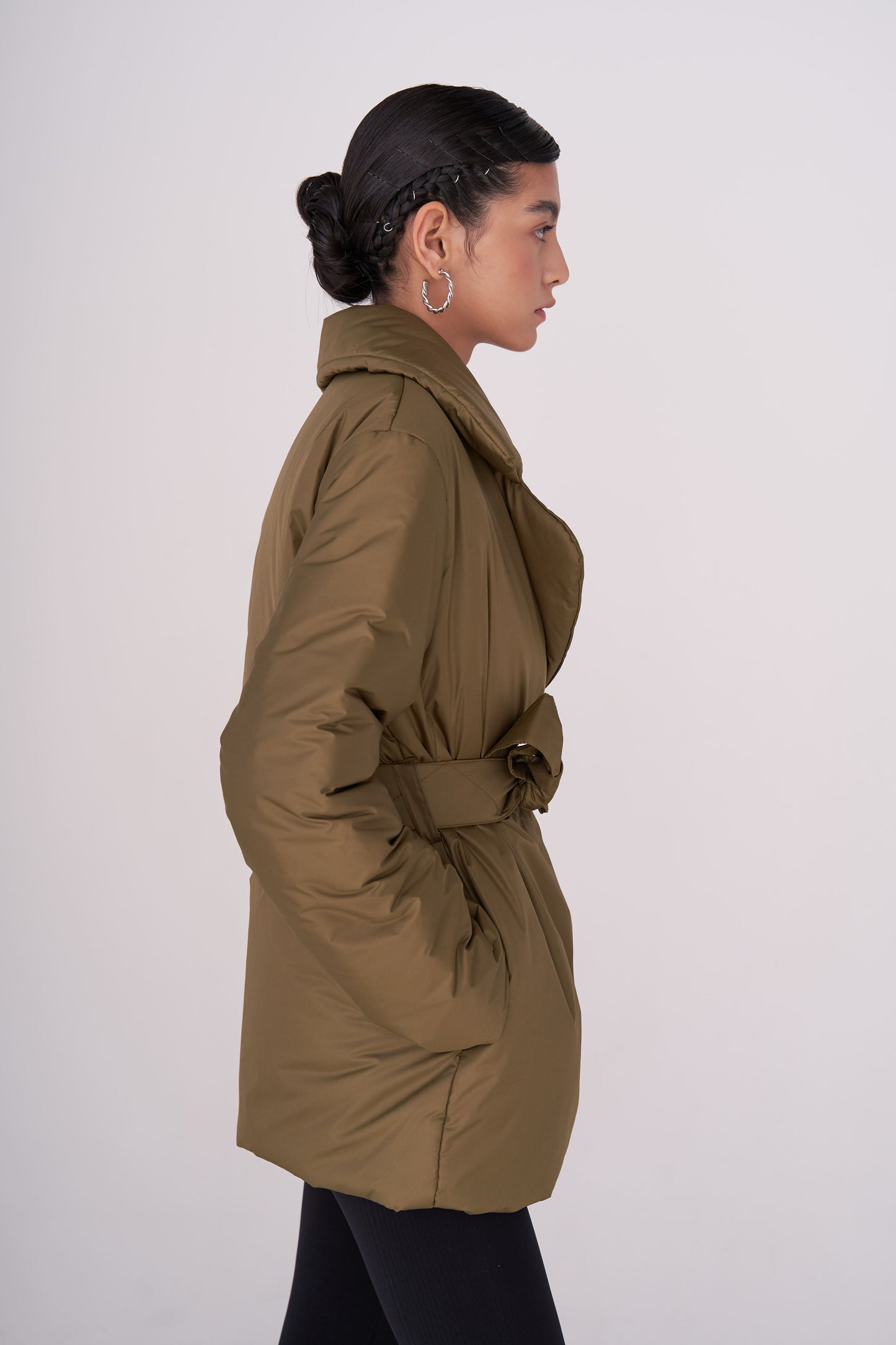 ELLE coat short in khaki