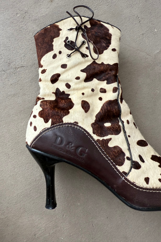 Dolce & Gabbana vintage ponyskin cowboy boots (EU 38)
