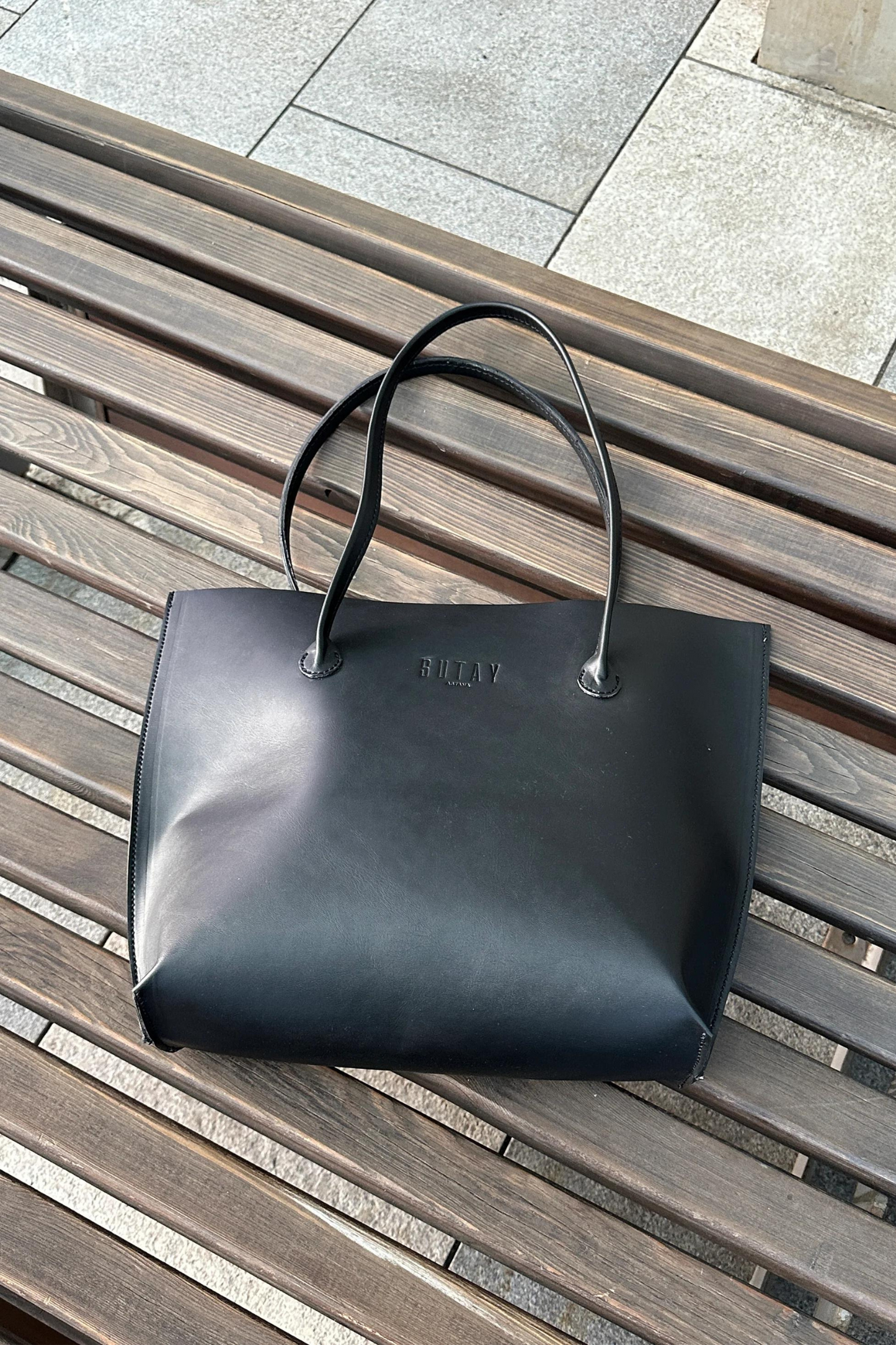 Vegan leather Aman Tote Bag