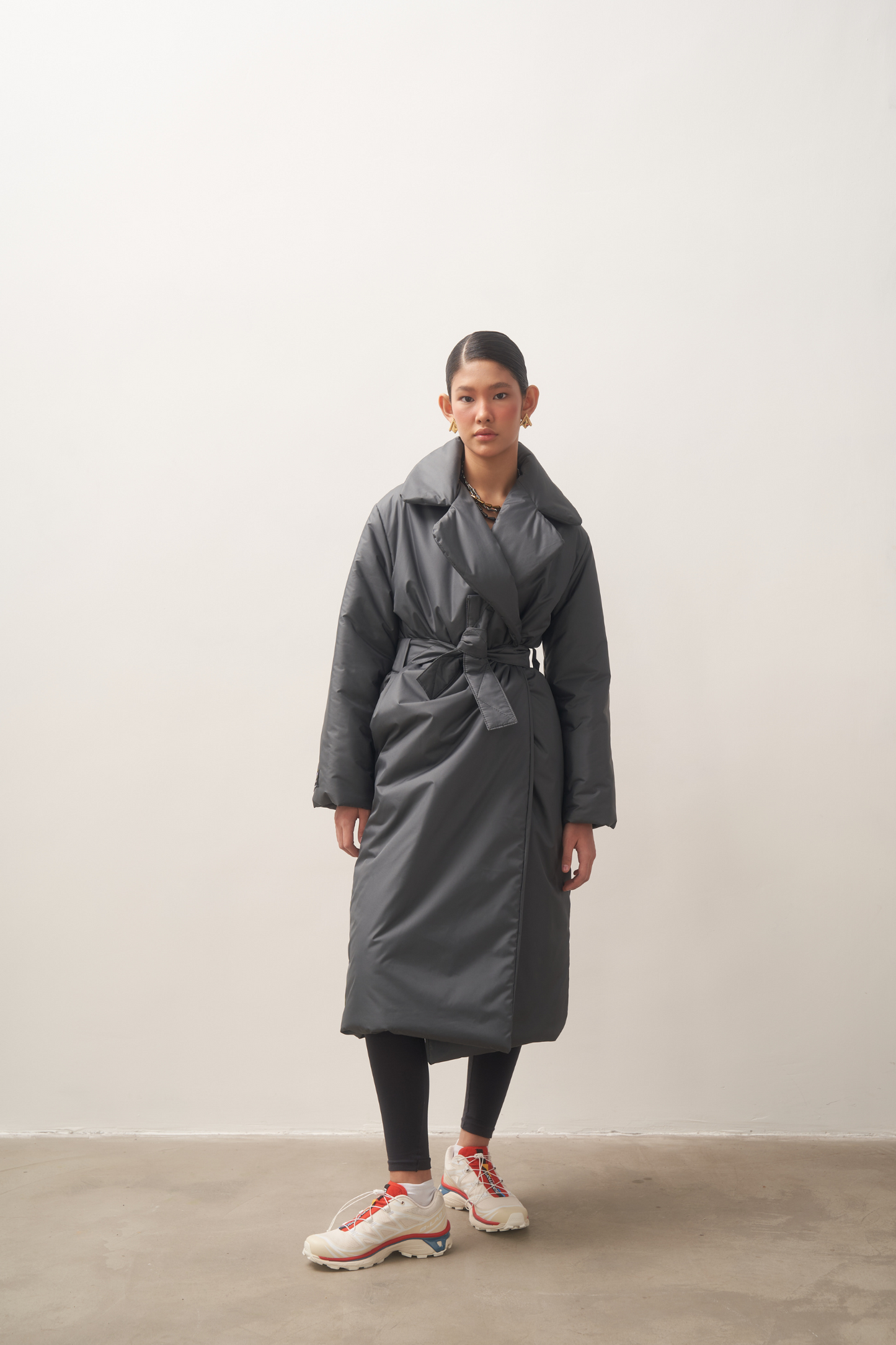 ELLE coat long in graphite