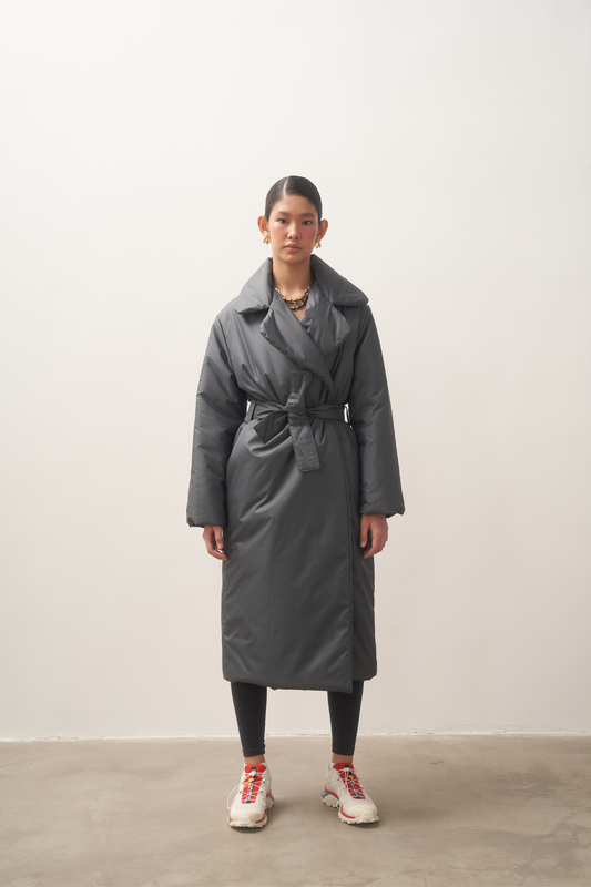 ELLE coat long in graphite