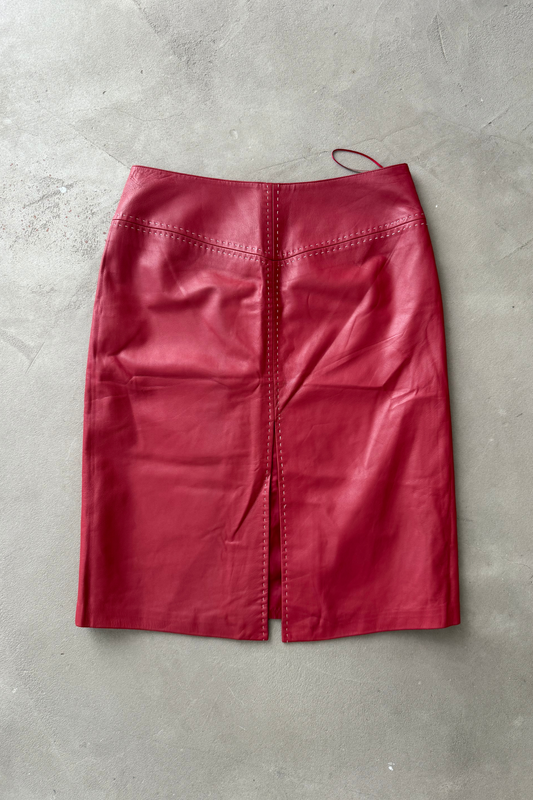 Thierry Mugler vintage leather skirt UNWORN WITH LABELS (T40, M-L)