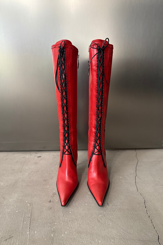 Gerardina Di Maggio vintage leather boots in UNWORN with original box (EU 37)