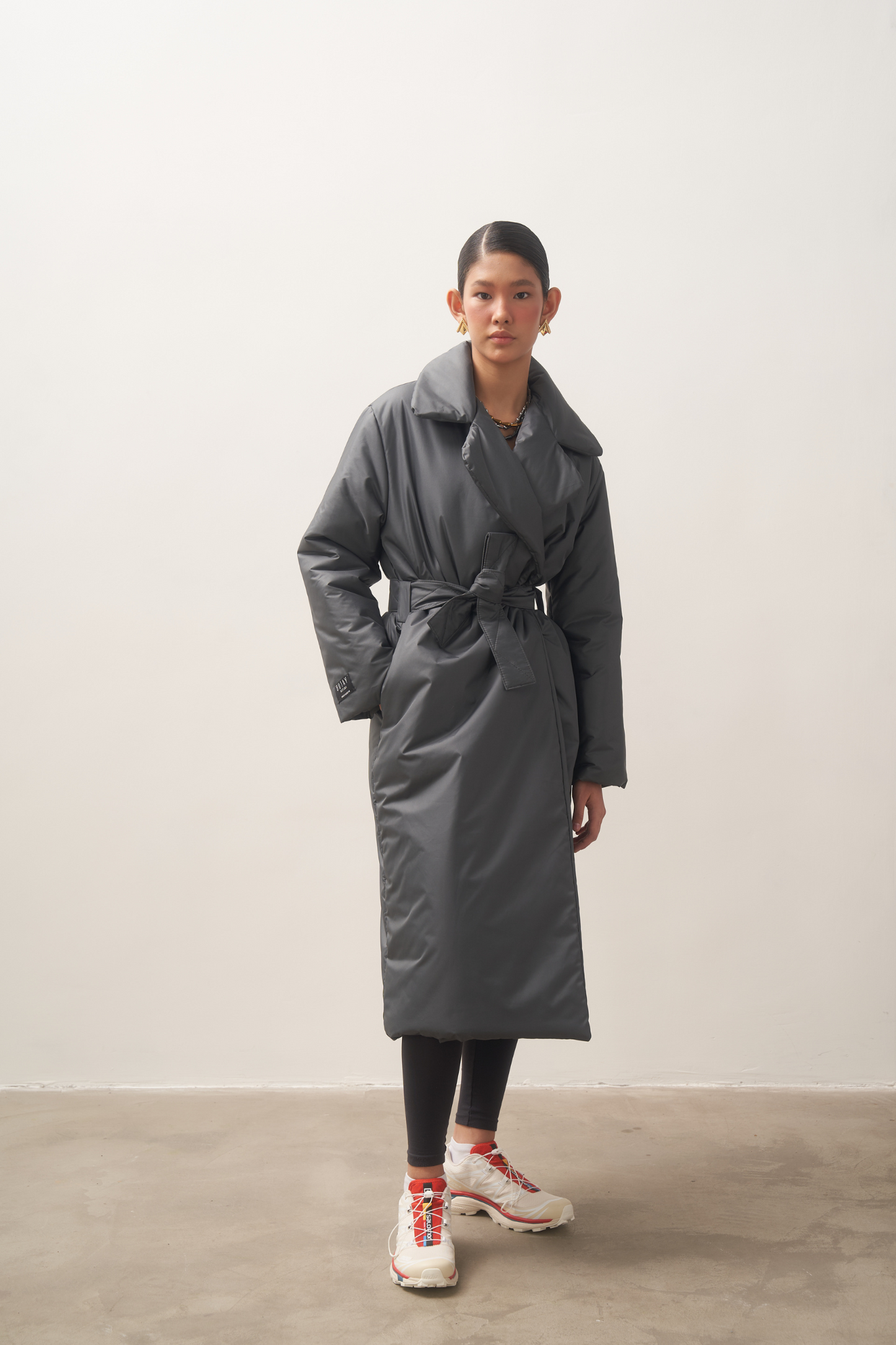 ELLE coat long in graphite