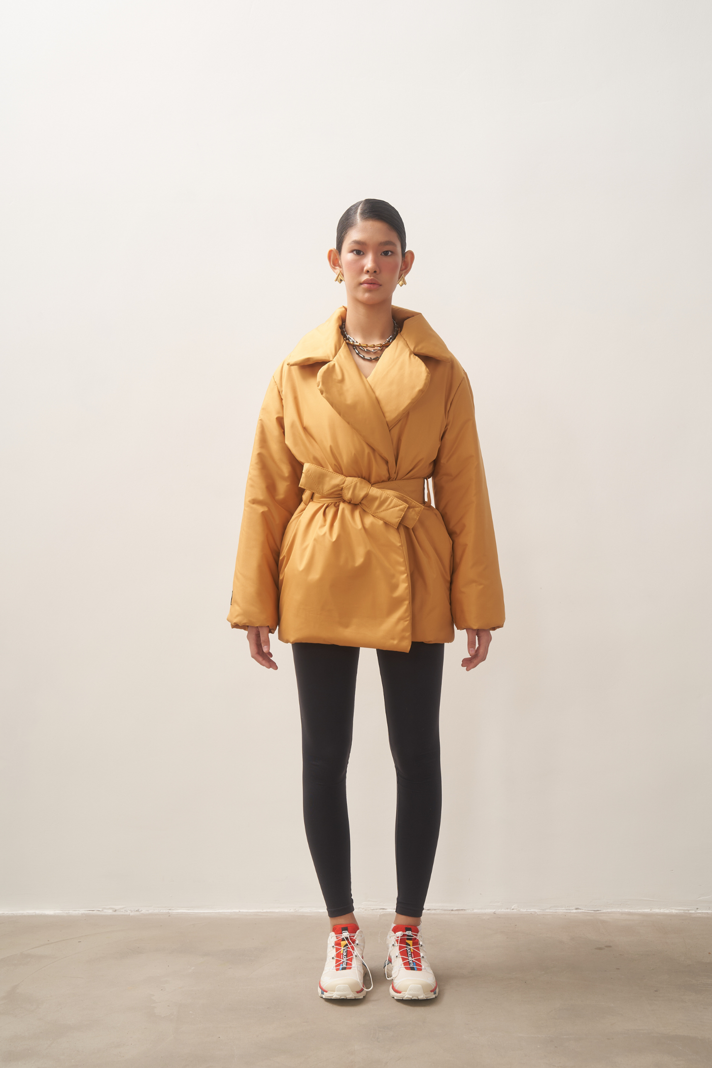 ELLE coat short in mustard