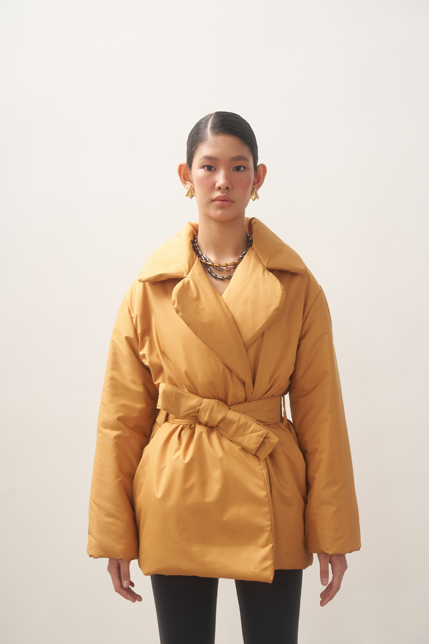 ELLE coat short in mustard