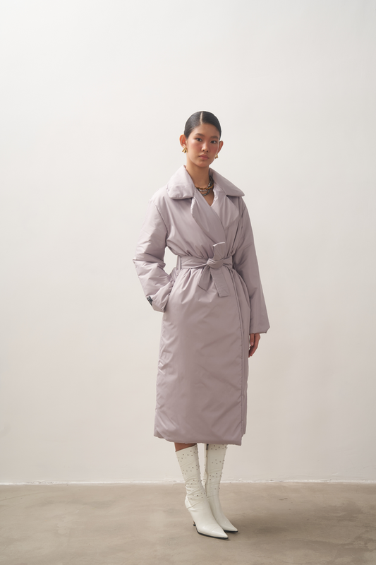 ELLE coat long in ash rose