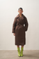 ELLE coat long in chocolate