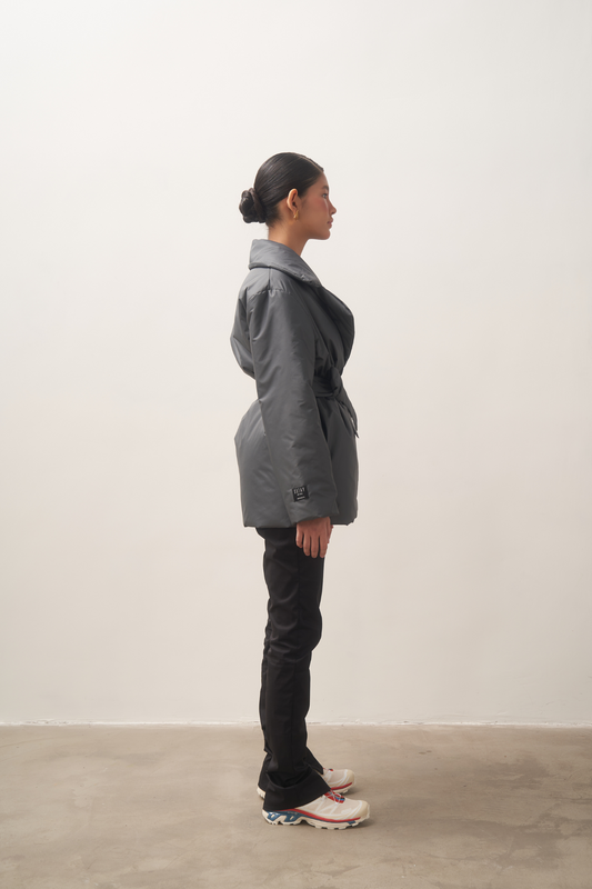 ELLE coat short in graphite