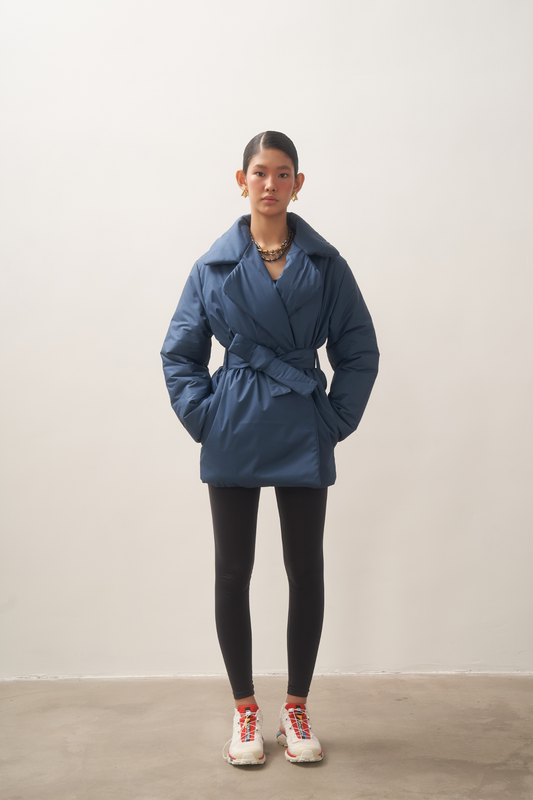 ELLE coat short in malachite