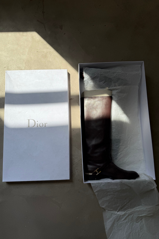Christian Dior vintage leather boots with original box (EU 39)