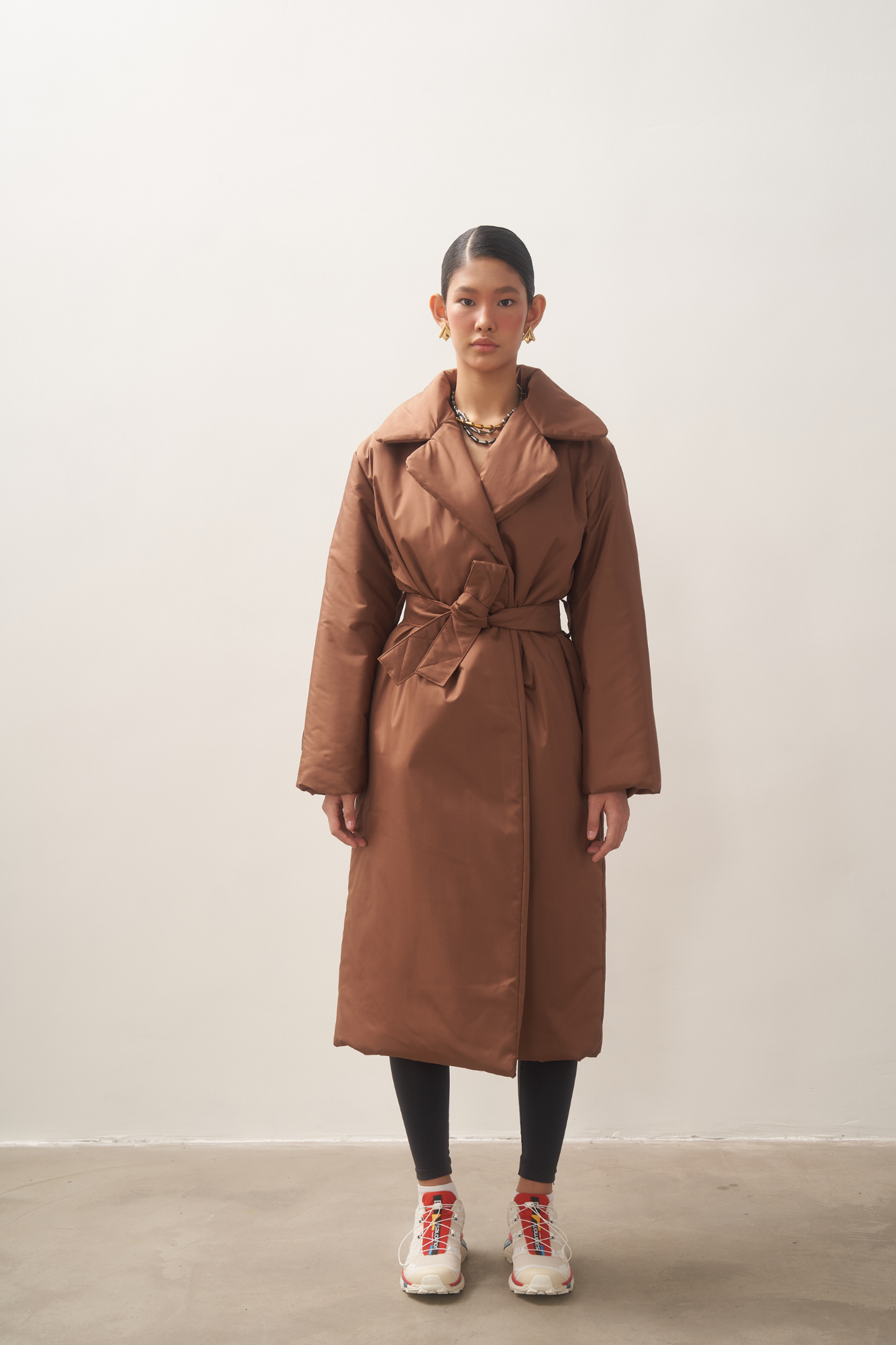 ELLE coat long in caramel