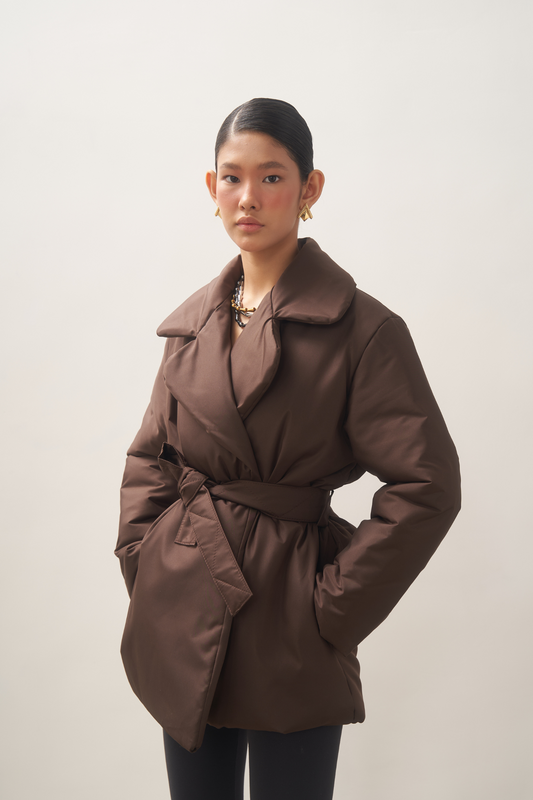 ELLE coat short in chocolate