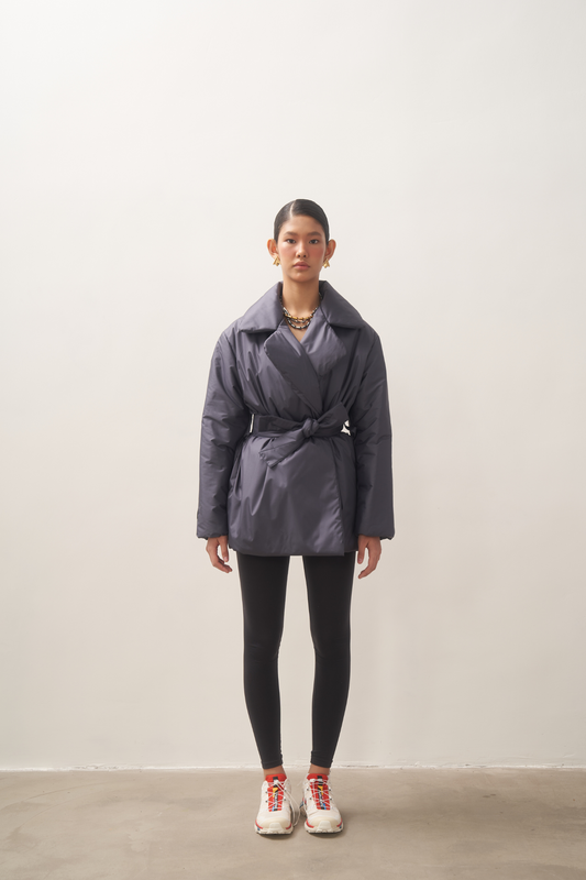 ELLE coat short in fume