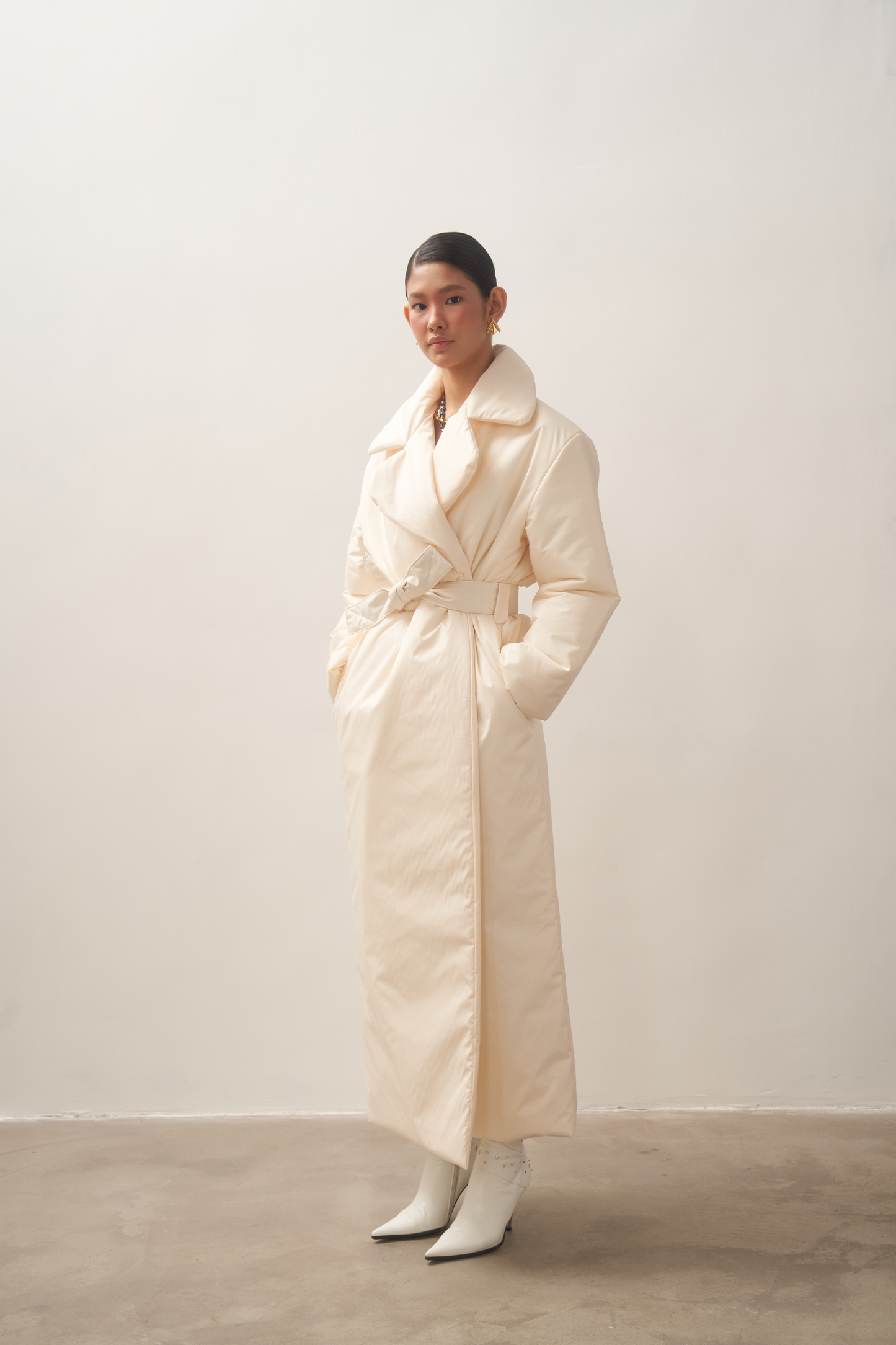 ELLE coat maxi 140cm in ivory