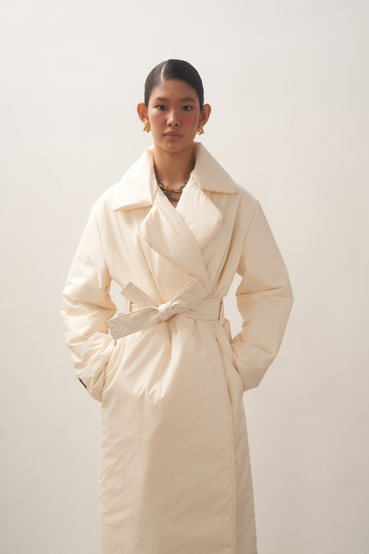 ELLE coat long in ivory