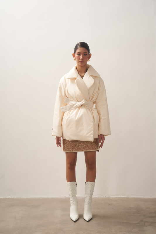 ELLE coat short in ivory