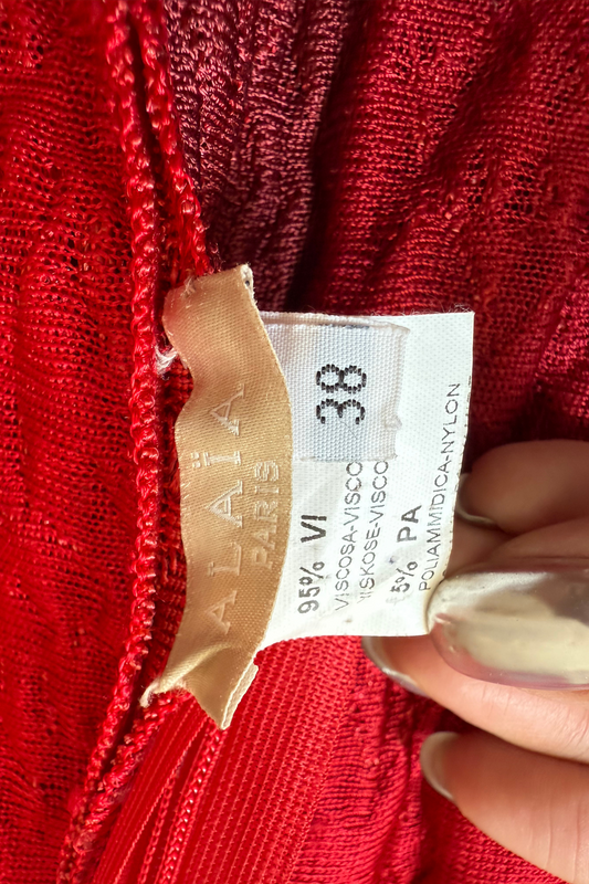 Alaïa vintage dress in red (FR 38, S)