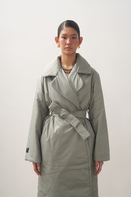 ELLE coat long in sage