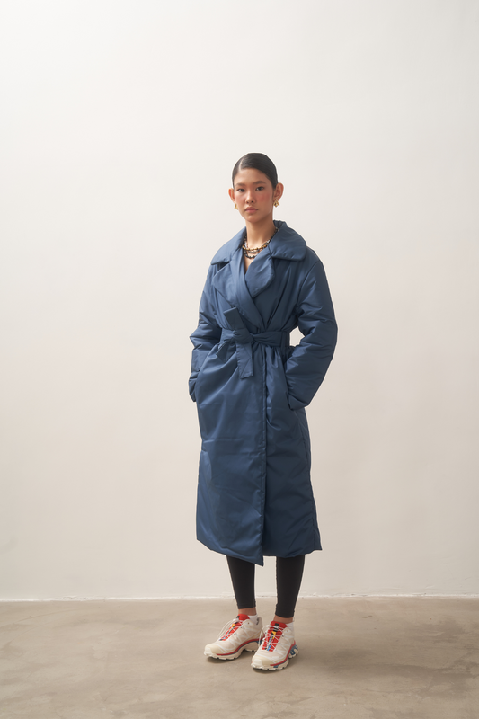 ELLE coat long in malachite