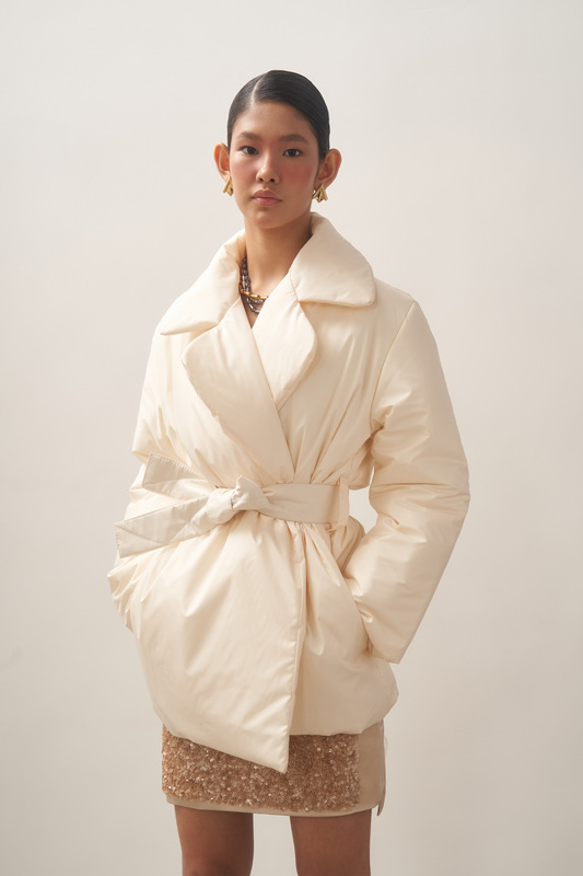 ELLE coat short in ivory